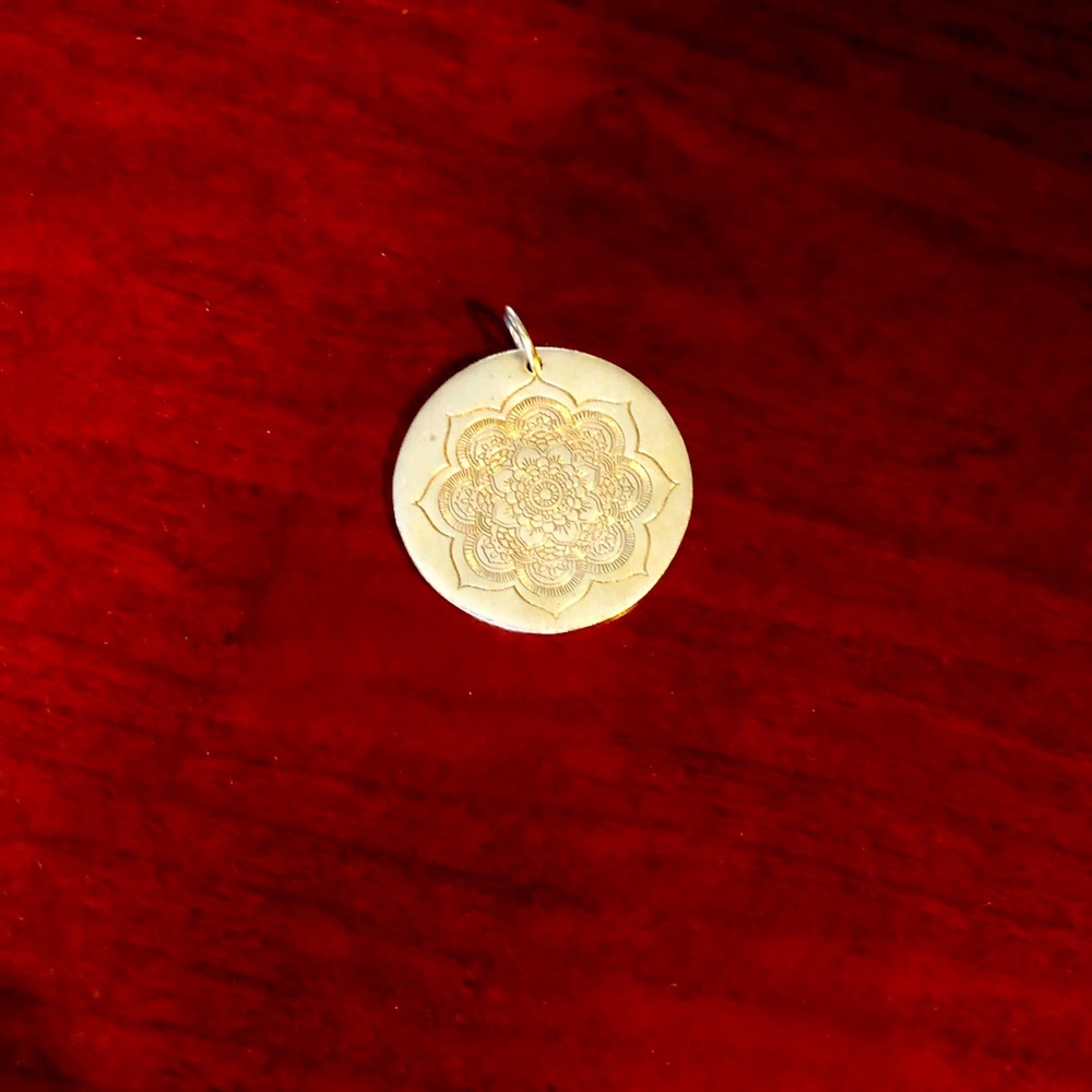 Mandala Gold Necklace Pendant